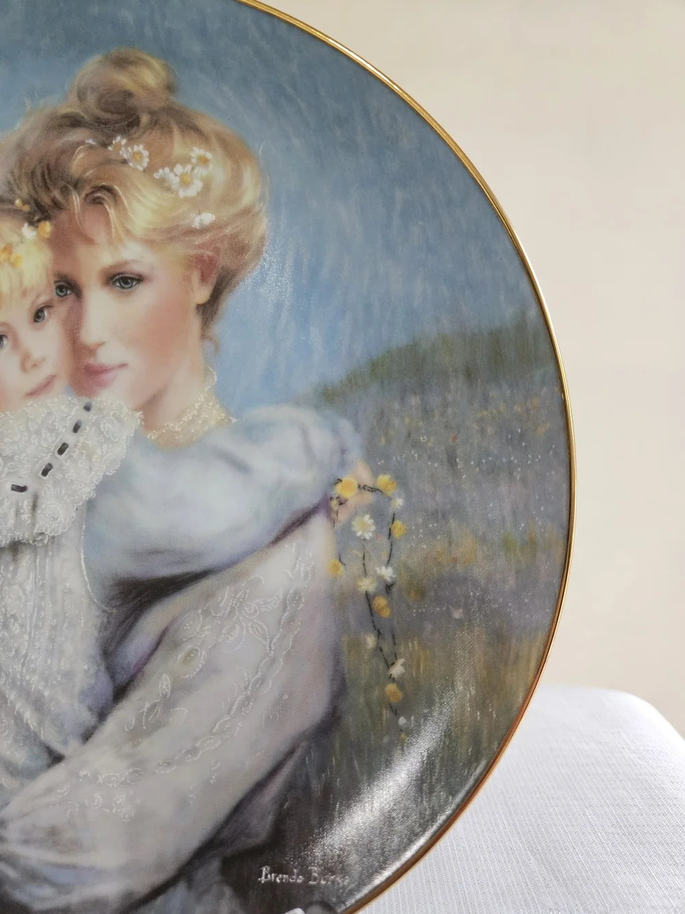1989 Precious Embrace Porcelain Plate - First In Collection